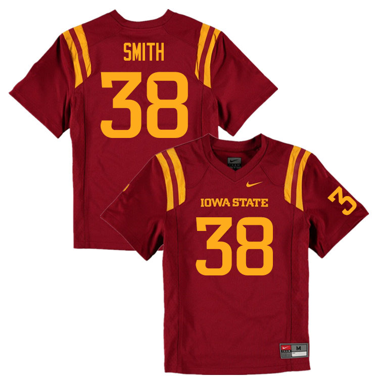 Iowa State Cyclones Men's #38 Ar'Quel Smith Nike NCAA Authentic Cardinal College Stitched Football Jersey CI42T28WB
